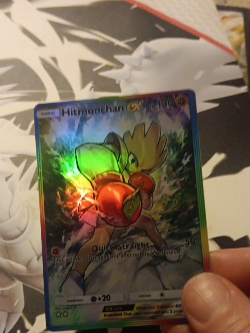 Hitmonchan GX Holographic Trading Card - Multicolor